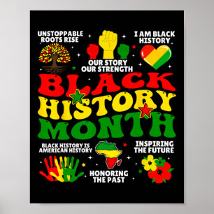 Poster Mois de l'histoire noire Africain-Américain Fier H