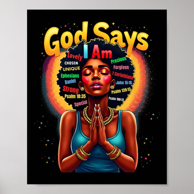 Poster Mois de l'histoire noire Dieu dit que je suis June (Devant)