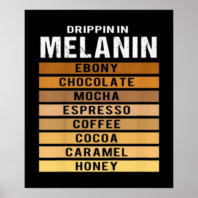 Poster Mois de l'histoire noire Drippin Melanin (Devant)