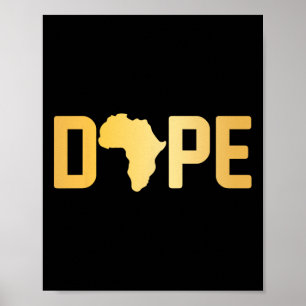 Poster Mois de l'histoire noire Drug Melanin Poppin Fière