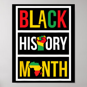 Poster Mois de l'histoire noire - Les droits civils afric
