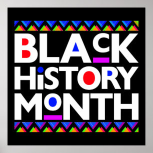 Poster Mois de l'histoire noire Melanin Hommes Femmes Enf