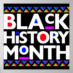 Poster Mois de l'histoire noire Melanin Hommes Femmes Enf