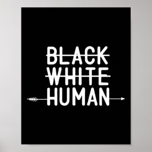 Poster Mois de l'histoire noire Noir Blanc Humain Africai
