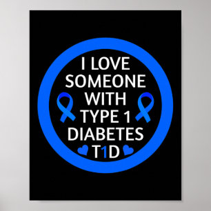 Poster Mois De Sensibilisation Au Diabète J'Aime Quelqu'U