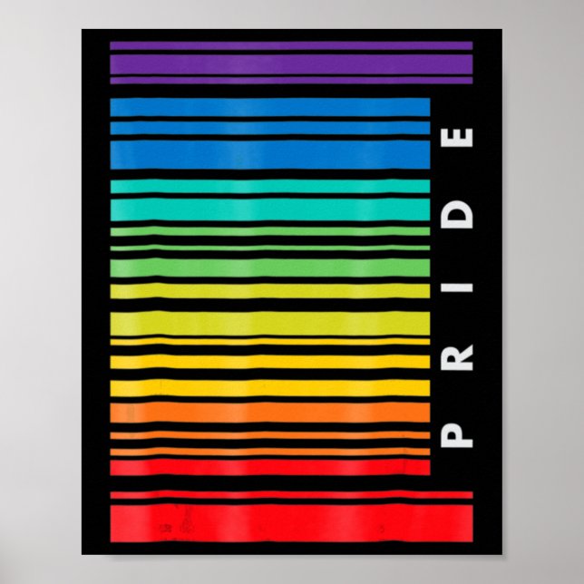 Poster Mois de sensibilisation LGBT Code barre Pride Pans (Devant)