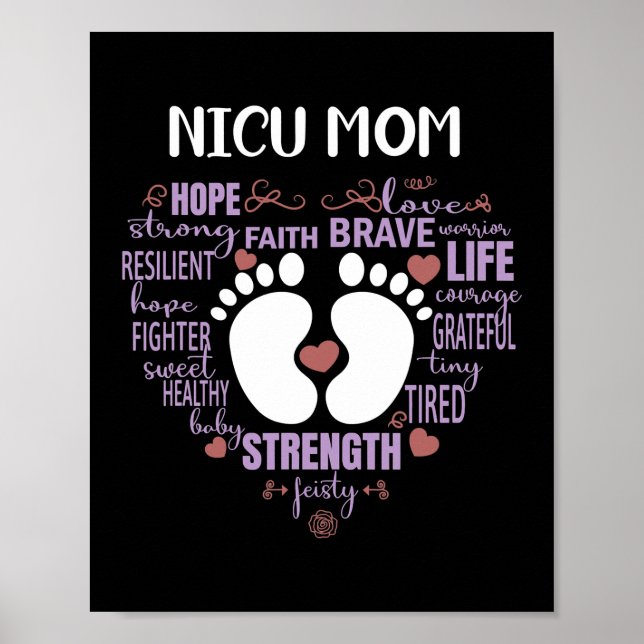 Poster Mois de sensibilisation maman de la NICU pour mama (Devant)