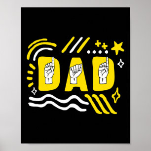 Poster Mois de sensibilisation Papa Asl Fête des pères Ca