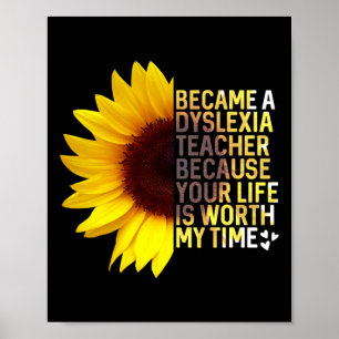 Poster Mois de sensibilisation Tournesol Travail Dyslexie