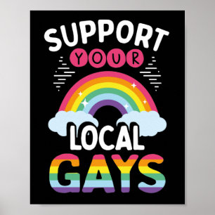Poster Mois des Gay pride LGBT Soutenez vos gays locaux