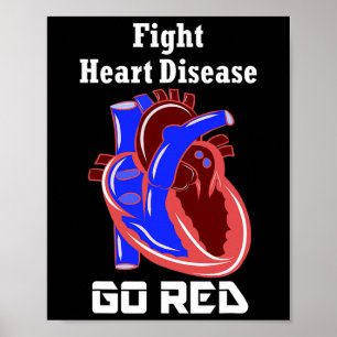 Poster Mois Du Coeur Aller Rouge Pour La Sensibilisation 