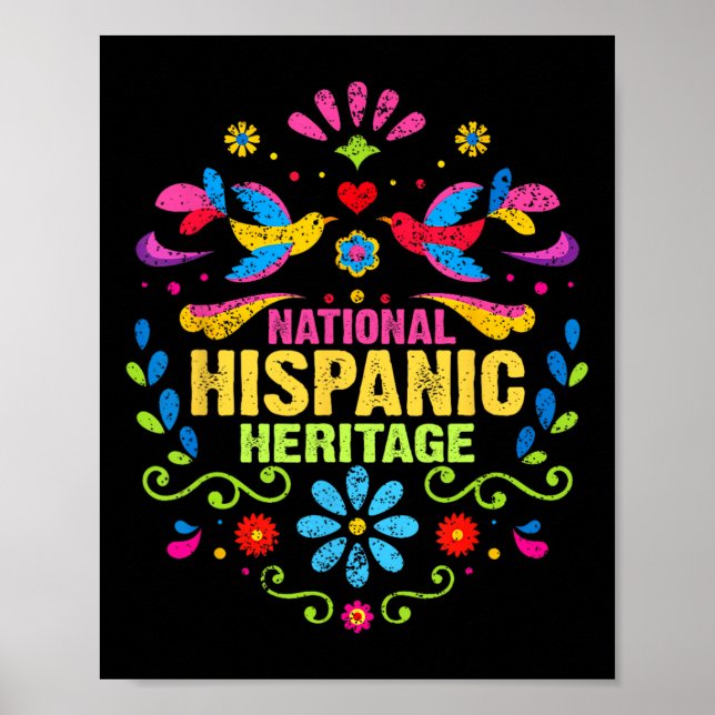 Poster Mois du patrimoine hispanique Tous les pays Mains  (Devant)