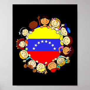 Poster Mois du patrimoine hispanique Venezuela Enfants Ga