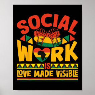 Poster Mois du travailleur social Mois de l'histoire des