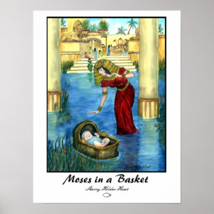 Poster Moïse dans un panier imprimé - Customisé