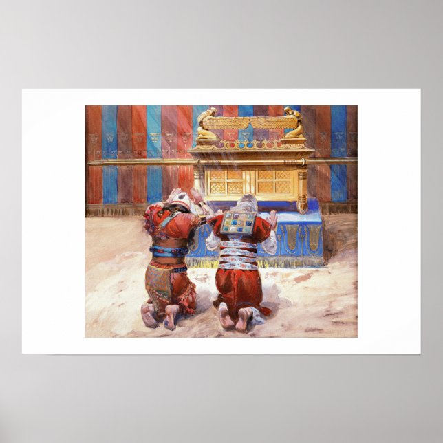 Poster Moïse et Josué dans le Tabernacle par James Tissot (Devant)