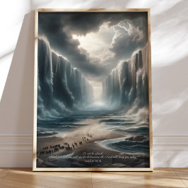 Poster Moïse Partir de la Mer Rouge Bible Verse Art, Exod