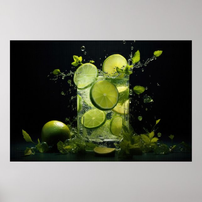 Poster Mojito Splash (Devant)