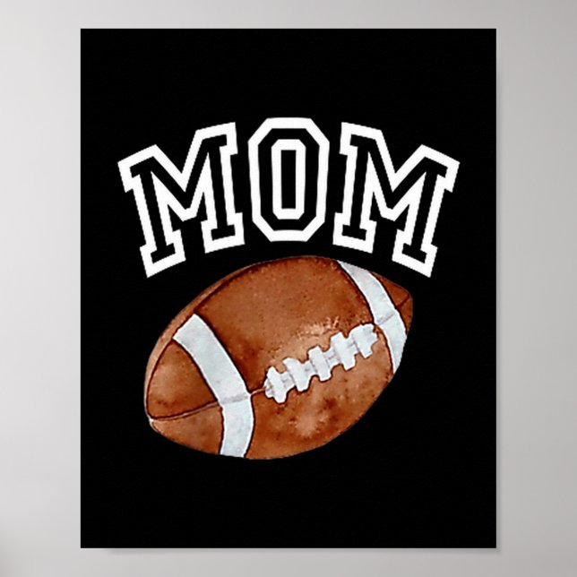 Poster Mom Of The 1 Year Old Football Birthday Boy Family (Devant)