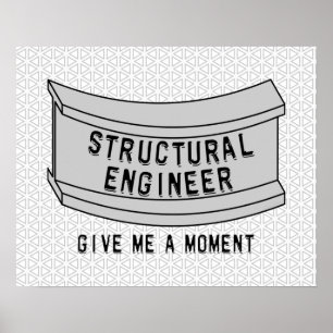 Poster Moment de poutre de l'ingénieur structurel