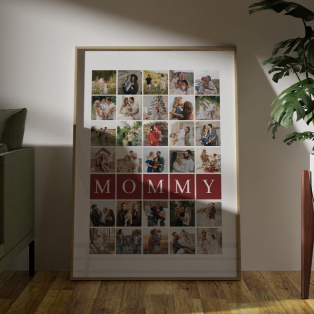 Poster Mommy Grid 30 Photo Collage Family Keepsake (Créateur téléchargé)