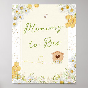 Poster Mommy to Bee Bumblebee Sweety Baby shower Sprinkin