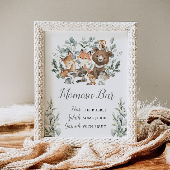 Poster Momosa Bar Eucalyptus Bois Bébé Animaux (Créateur téléchargé)