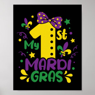 Poster Mon 1Er Costume Mardi Gras Pour Enfant