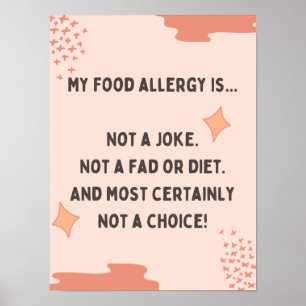 Poster Mon allergie n'est pas une plaisanterie