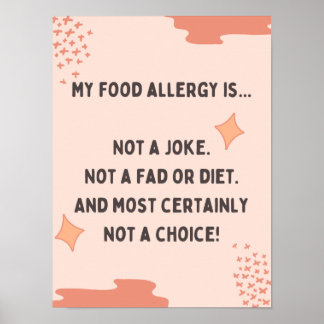 Poster Mon allergie n'est pas une plaisanterie