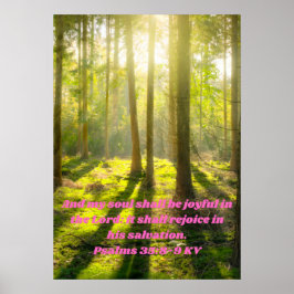 Poster Mon âme se réjouira, citation chrétienne