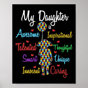 Poster Mon Amour Fille Puzzle Autistique Cool Autisme Awa