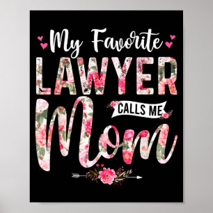 Poster Mon avocat préféré m'appelle maman bonne fête des 