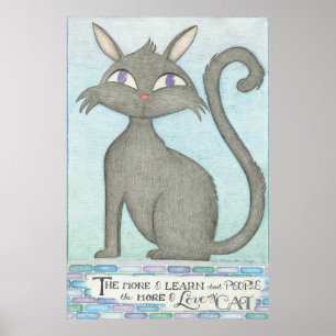 Poster Mon chat - Œuvre d'art inspirée d'une citation de