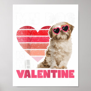 Poster Mon chien est ma Saint Valentin - Tattoo Shih Tzu 