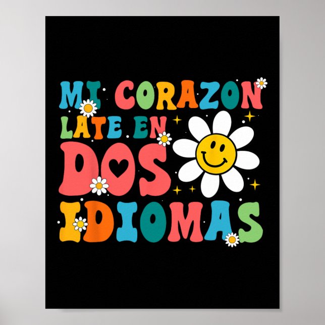 Poster Mon cœur bat en deux langues  (Devant)