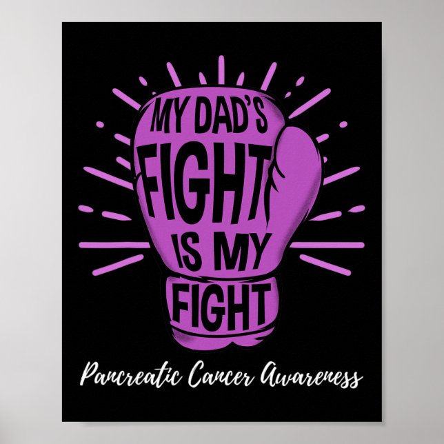 Poster Mon combat de papes est mon combat de cancer pancr (Devant)