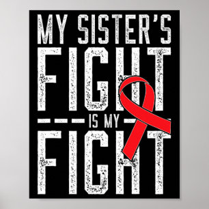 Poster Mon combat de soeur est ma lutte contre le cancer 