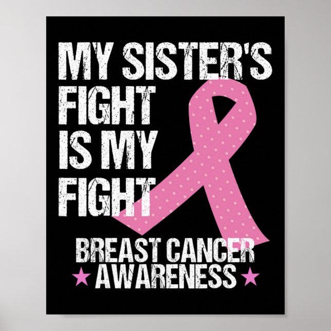 Poster Mon combat Soeurs est mon combat cancer du sein de (Devant)