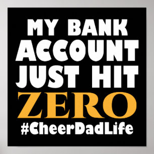 Poster Mon compte bancaire vient de tomber à zéro, vive l