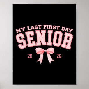 Poster Mon dernier premier jour Senior 2026 Rétro Groovy