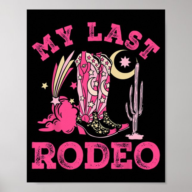 Poster Mon Dernier Rodeo Bride Squad Bridal Party Western (Devant)