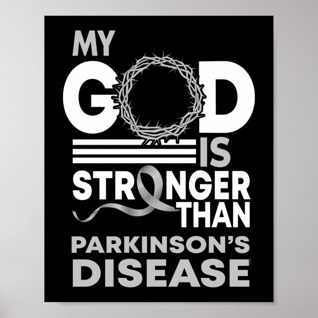 Poster Mon Dieu est plus fort que la maladie de Parkinson (Devant)