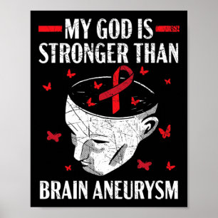 Poster Mon Dieu Est Plus Fort Que L'Aneurysme Du Cerveau 