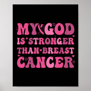 Poster Mon Dieu Est Plus Fort Que Le Cancer Du Sein Chrét