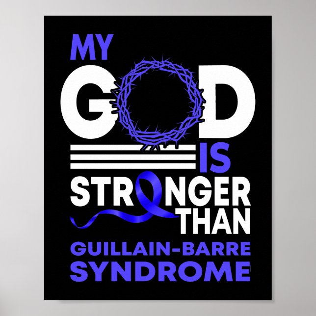 Poster Mon Dieu est plus fort que le syndrome de Guillain (Devant)