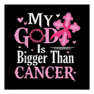 Poster Mon Dieu est Plus Grand Que le Cancer du Sein
