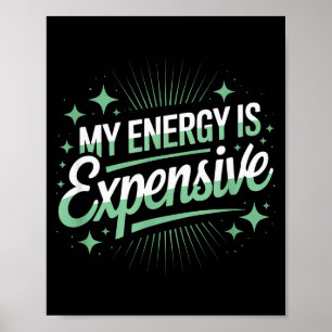 Poster Mon Énergie Est Chère Rétro Esthétique Empowering