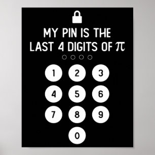 Poster Mon Épingle Est Le Dernier 4 Chiffres Du Symbole P