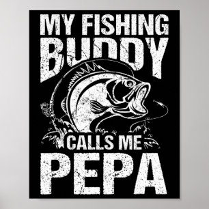 Poster Mon Époux De Pêche M'Appelle Pepa Fête des pères F